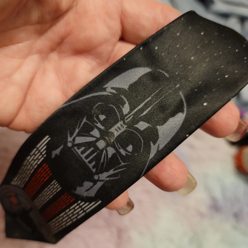 Black Star Wars Tie with Darth Vader Graphic